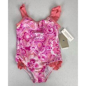 NEW W/TAGS Toddler Baby Tommy Bahama floral 1-piece swim bathing suit 24M